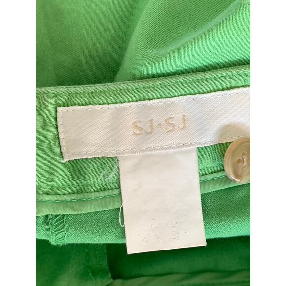 SJSJ Women's Bright Green Straight-Leg Dress Pants SZ M - Picture 6 of 6